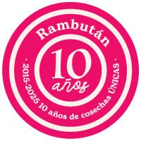 Logo de 10 años de rambutan de colombia