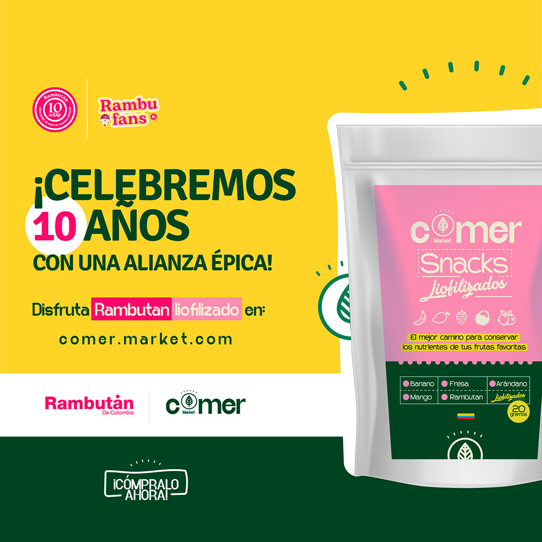 10 años de aniversario celebrando con Rambután liofilizado